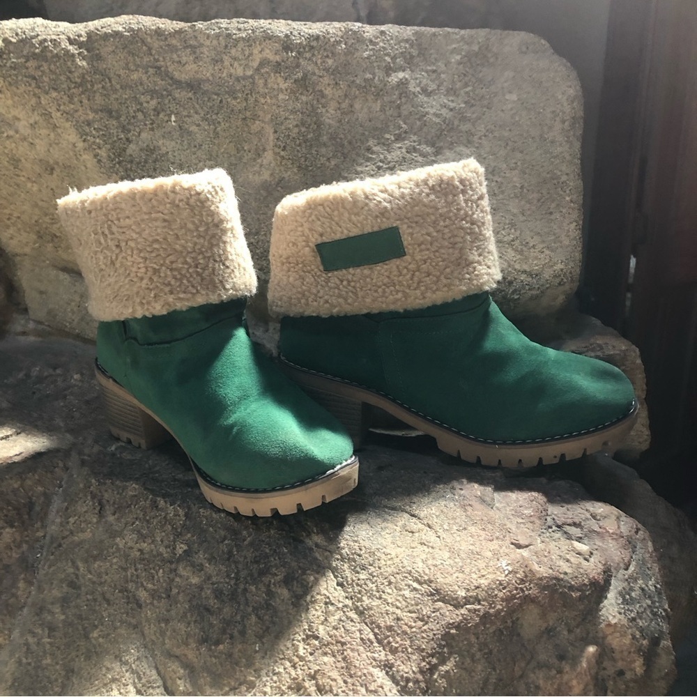 Women /Winter Warm Snow Boots/Ankle Boot Casual/Mid Calf Boots /Color Green /40 - Picture 5 of 15
